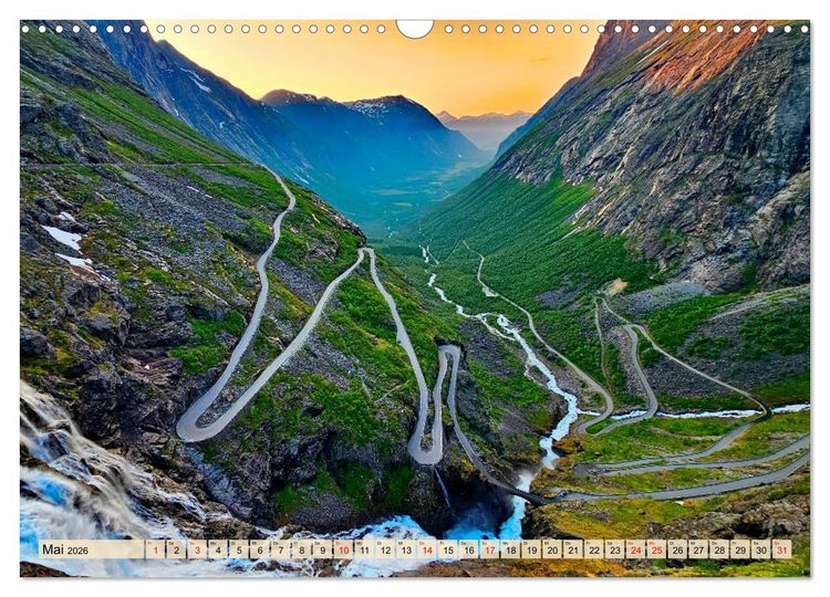 Produktbild: K&ouml;nigsroute Norwegens (Wandkalender 2026 DIN A3 quer), CALVENDO Monatskalender