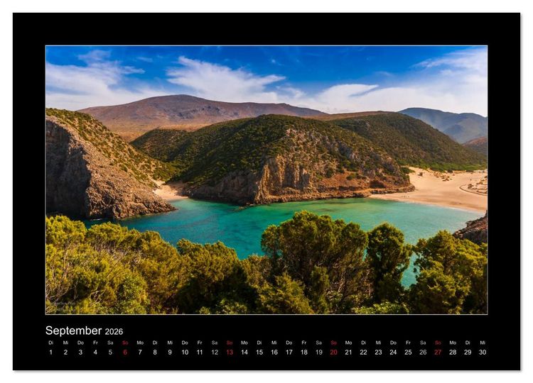 Produktbild: Die Trauminsel Sardinien (Wandkalender 2026 DIN A2 quer), CALVENDO Monatskalender