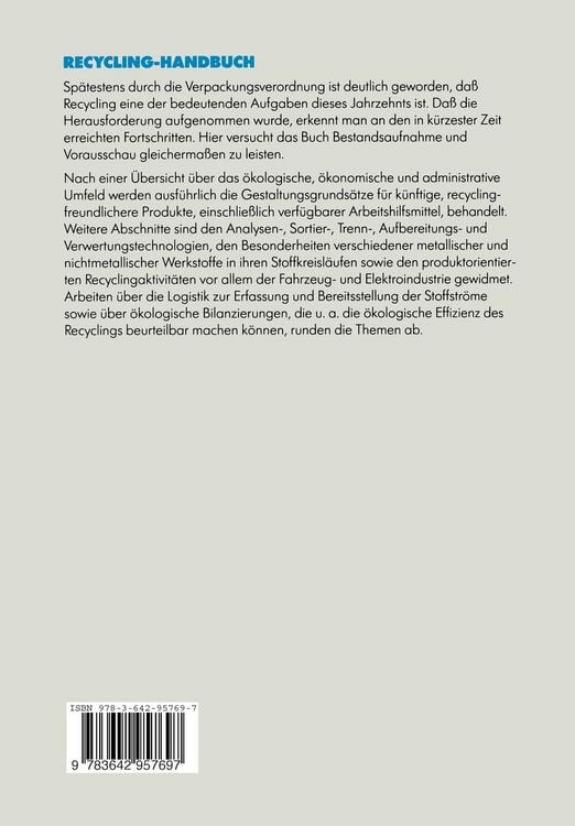 Produktbild: Recycling-Handbuch