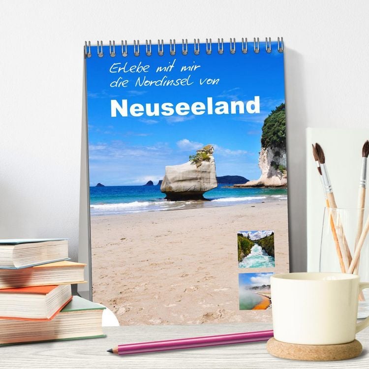 Produktbild: Erlebe mit mir die Nordinsel von Neuseeland (Tischkalender 2026 DIN A5 hoch), CALVENDO Monatskalender