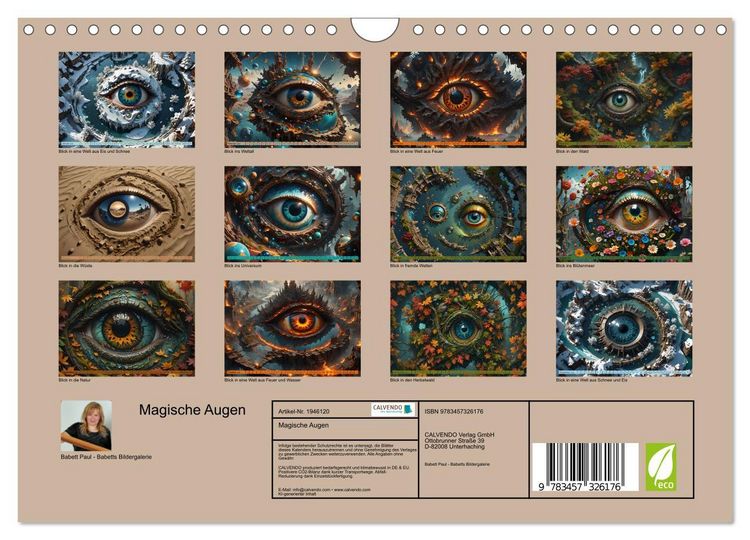 Produktbild: Magische Augen (Wandkalender 2026 DIN A4 quer), CALVENDO Monatskalender