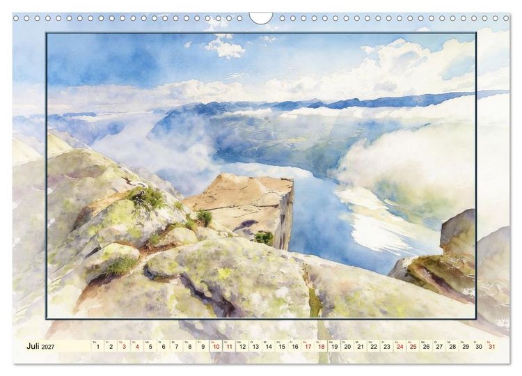 Produktbild: Impressionen aus Norwegen (Wandkalender 2027 DIN A3 quer), CALVENDO Monatskalender