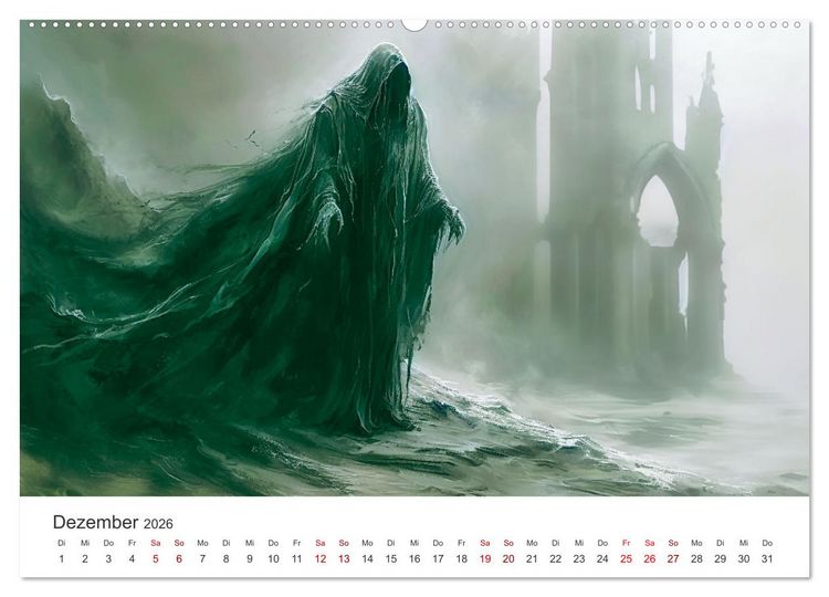 Produktbild: Das Reich der fl&uuml;sternden Schatten (hochwertiger Premium Wandkalender 2026 DIN A2 quer), Kunstdruck in Hochglanz