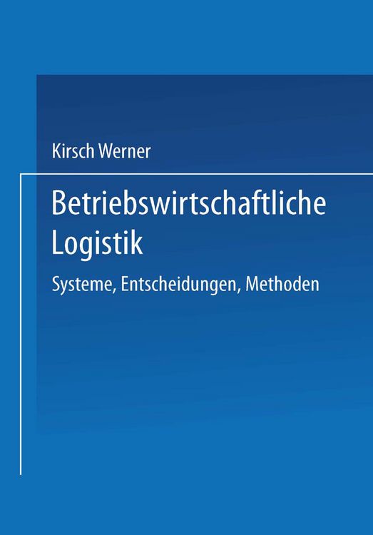 Produktbild: Betriebswirtschaftliche Logistik