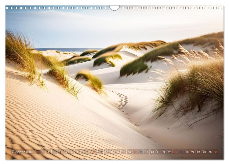 Produktbild: Sandd&uuml;nen In der W&uuml;ste und am Meer (Wandkalender 2026 DIN A3 quer), CALVENDO Monatskalender