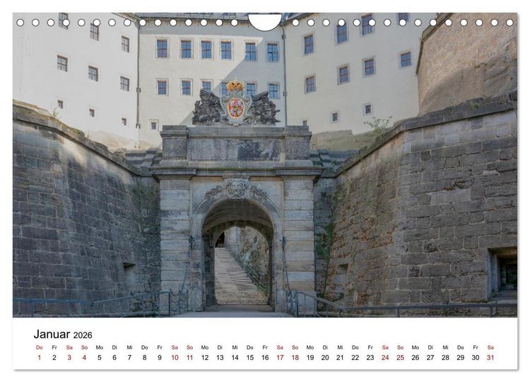 Produktbild: Bergfestung K&ouml;nigstein (Wandkalender 2026 DIN A4 quer), CALVENDO Monatskalender