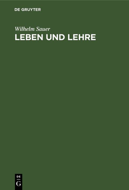 Produktbild: Leben und Lehre