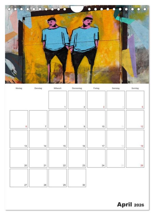 Produktbild: GRAFFITI 2026 / Planer (Wandkalender 2026 DIN A4 hoch), CALVENDO Monatskalender