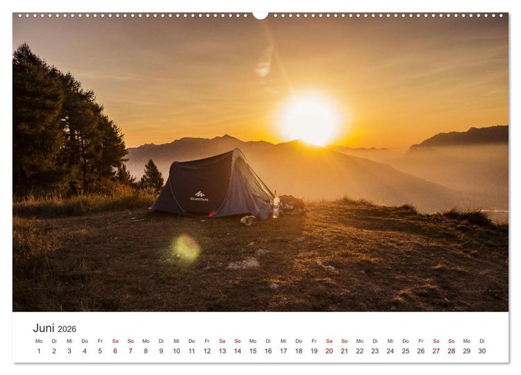 Produktbild: Camping - Raus in die Natur. (Wandkalender 2026 DIN A2 quer), CALVENDO Monatskalender