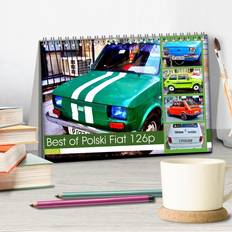 Produktbild: Best of Polski Fiat 126p (Tischkalender 2026 DIN A5 quer), CALVENDO Monatskalender