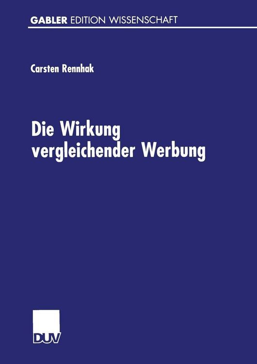 Produktbild: Die Wirkung vergleichender Werbung