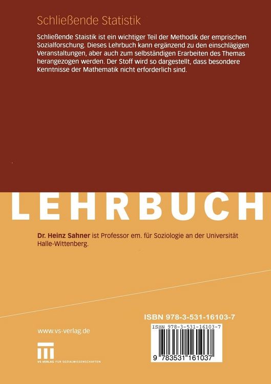 Produktbild: Schlie&szlig;ende Statistik