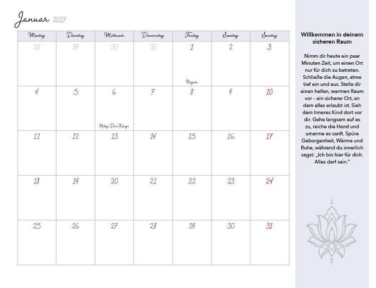Produktbild: Meditationen f&uuml;r dein Inneres Kind Kalender 2027