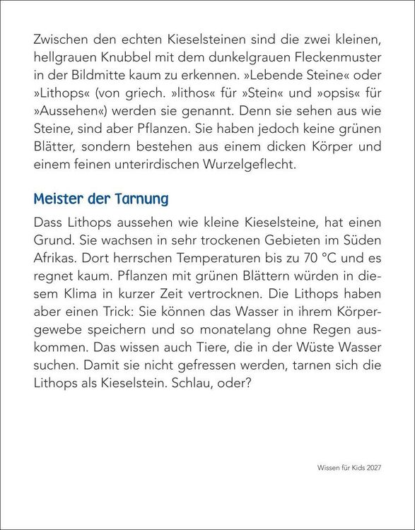 Produktbild: Wissen f&uuml;r Kids Tagesabrei&szlig;kalender 2027