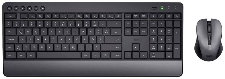 Produktbild: Trust Trezo Comfort Eco Funk Tastatur, Maus-Set Spritzwassergesch&uuml;tzt Deutsch, QWERTZ Schwarz