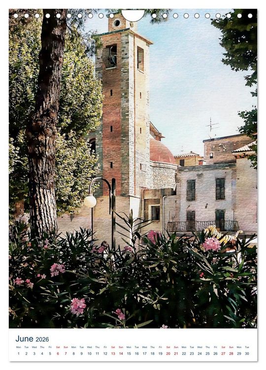 Produktbild: Umbrian Bell Towers (Wall Calendar 2026 DIN A4 portrait), CALVENDO 12 Month Wall Calendar