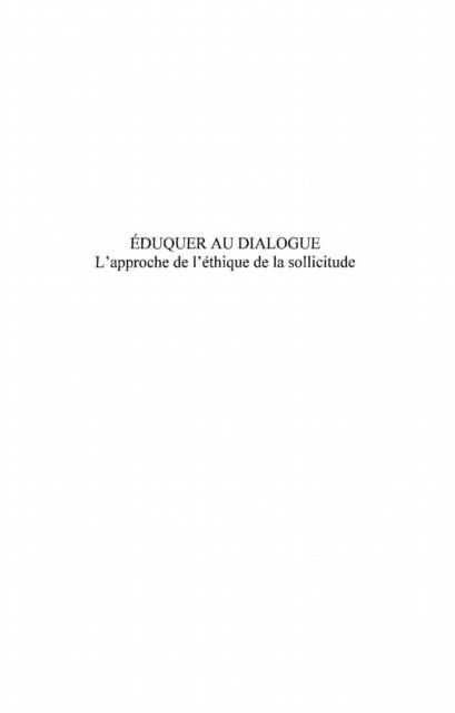 Produktbild: Eduquer au dialogue