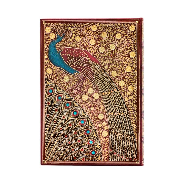 Produktbild: Hardcover Notizbuch, Hafiz&lsquo; Pfauen, Midi, Unliniert