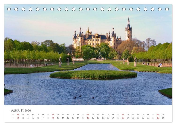 Produktbild: Schwerin - Impressionen (Tischkalender 2026 DIN A5 quer), CALVENDO Monatskalender