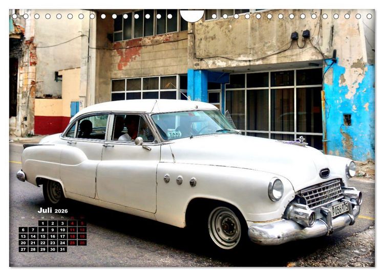 Produktbild: Ganz in Wei&szlig; - Elegante Oldtimer der F&uuml;nfziger Jahre (Wandkalender 2026 DIN A4 quer), CALVENDO Monatskalender