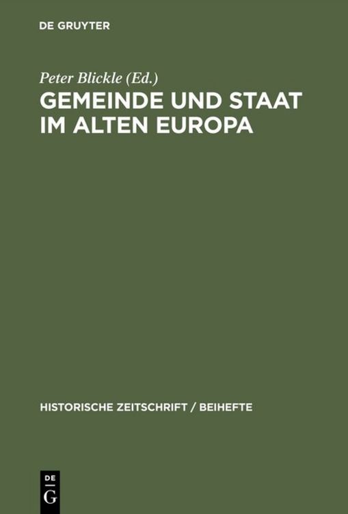 Produktbild: Gemeinde und Staat im Alten Europa