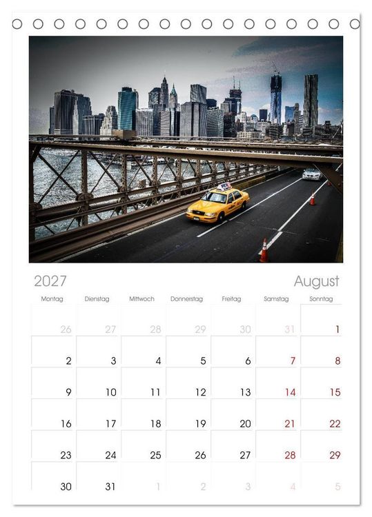 Produktbild: Tischplaner 2027 - New York feeling (A5 Tischkalender zum Aufstellen) CALVENDO