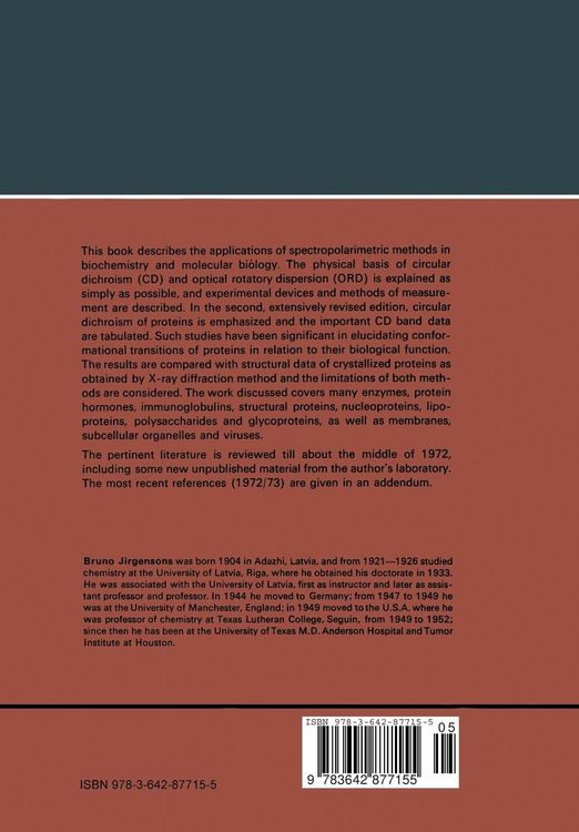 Produktbild: Optical Activity of Proteins and Other Macromolecules