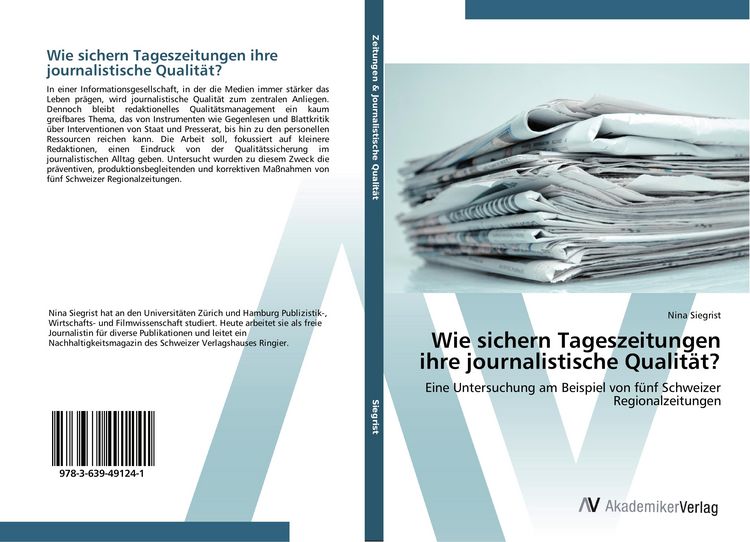 Produktbild: Wie sichern Tageszeitungen ihre journalistische Qualit&auml;t?
