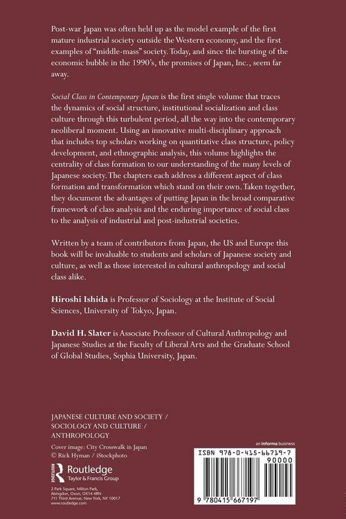 Produktbild: Social Class in Contemporary Japan