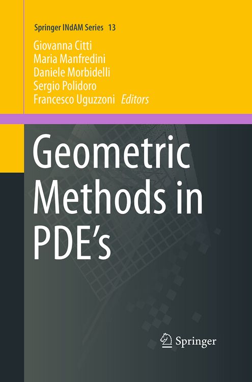 Produktbild: Geometric Methods in PDE&rsquo;s