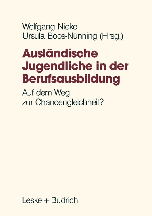 Produktbild: Ausl&auml;ndische Jugendliche in der Berufsausbildung