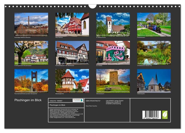 Produktbild: Plochingen im Blick (Wandkalender 2026 DIN A3 quer), CALVENDO Monatskalender