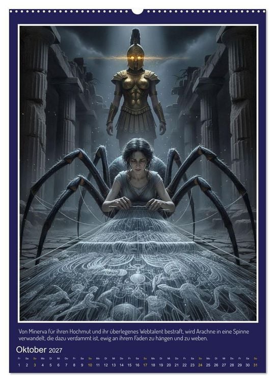 Produktbild: Metamorphosen in antiken Erz&auml;hlungen (Wandkalender 2027 DIN A2 hoch), CALVENDO Monatskalender