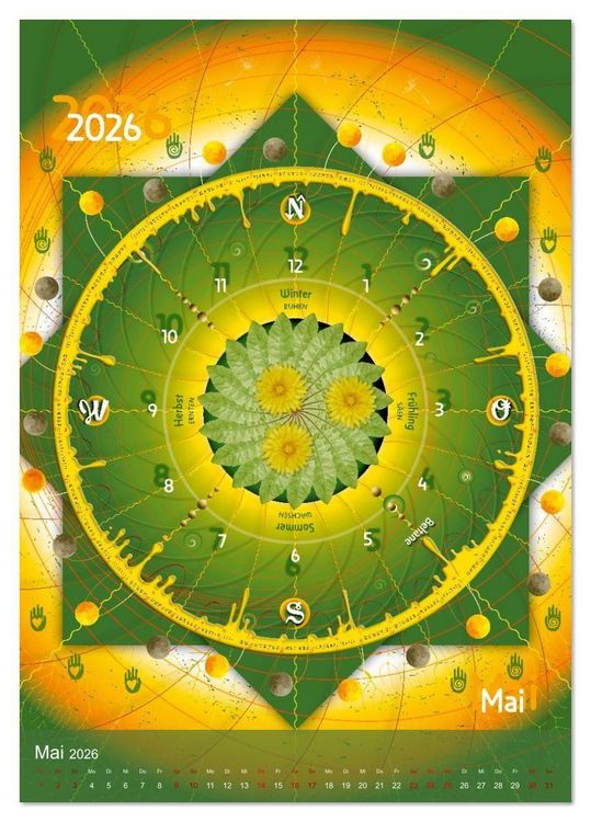 Produktbild: Jahreskreise (Tischkalender 2026 DIN A5 hoch), CALVENDO Monatskalender