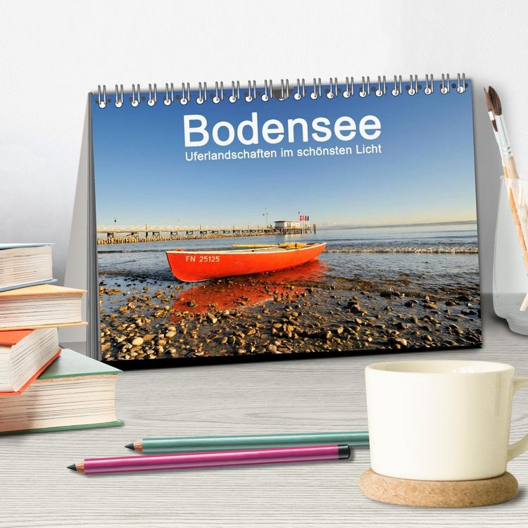 Produktbild: Bodensee - Uferlandschaften im sch&ouml;nsten Licht 2026 (Tischkalender 2026 DIN A5 quer), CALVENDO Monatskalender