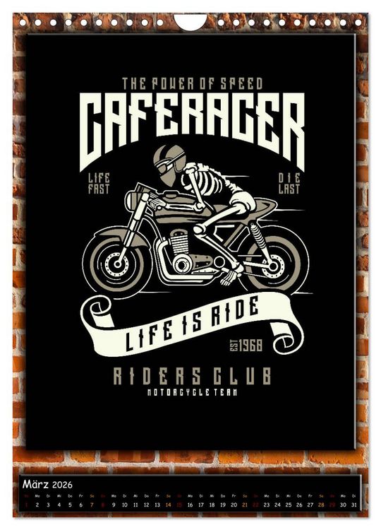 Produktbild: Motorrad - nostalgische Momente (Wandkalender 2026 DIN A4 hoch), CALVENDO Monatskalender