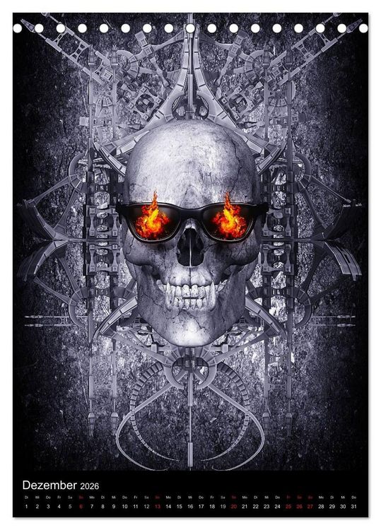 Produktbild: S.O.D. - Skulls Of Death Vol. I - Totenkopf Artworks (Tischkalender 2026 DIN A5 hoch), CALVENDO Monatskalender