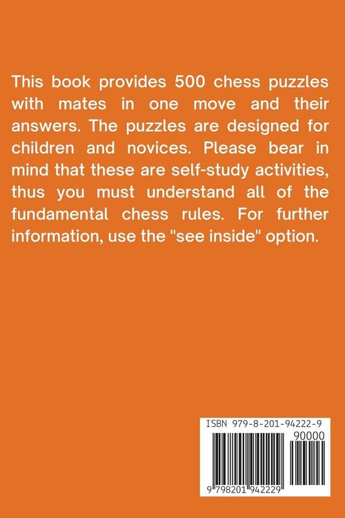 Produktbild: 500 Checkmate Chess Puzzles in One Move, Part 2