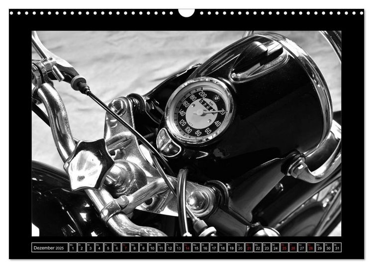 Produktbild: BMW R69S in schwarzweiss (Wandkalender 2025 DIN A3 quer), CALVENDO Monatskalender