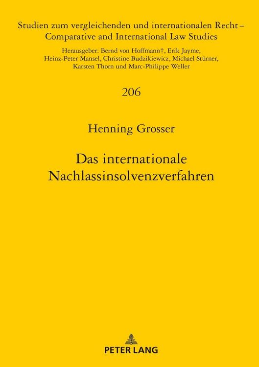 Produktbild: Das internationale Nachlassinsolvenzverfahren