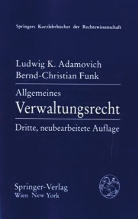 Produktbild: Adamovich, L: Allgemeines Verwaltungsrecht