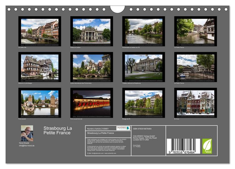 Produktbild: Strasbourg La Petite France (Calendrier mural 2026 DIN A4 vertical), CALVENDO calendrier mensuel
