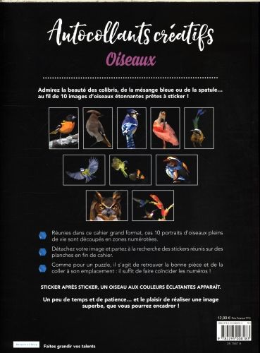 Produktbild: Oiseaux : Autocollants cr&eacute;atifs - mes loisirs antistress