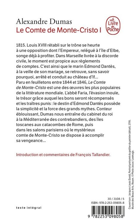 Produktbild: Le Comte de Monte-Cristo tome 1