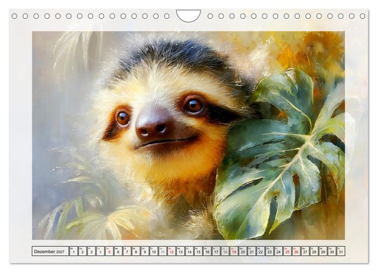 Produktbild: Faultiere. Das L&auml;cheln des Regenwaldes (Wandkalender 2027 DIN A4 quer), CALVENDO Monatskalender