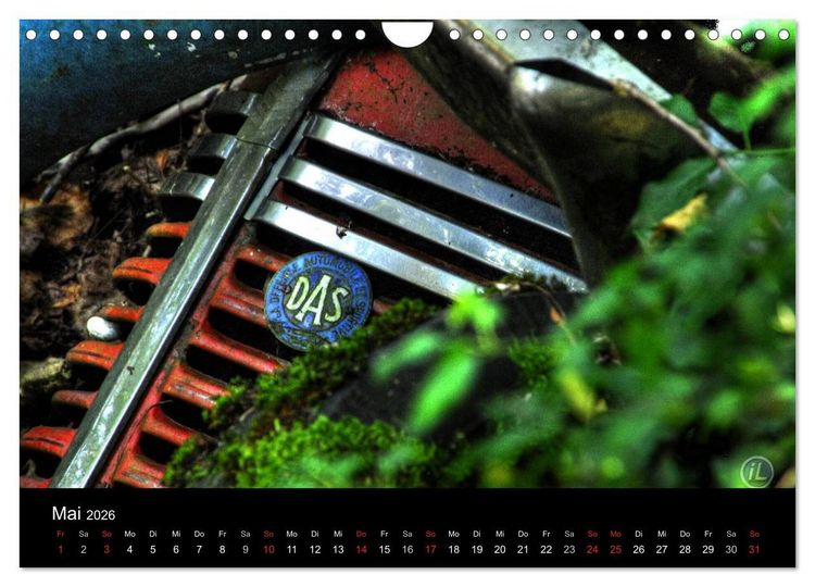 Produktbild: ROSTLAUBEN Die sch&ouml;nsten Autowracks (Wandkalender 2026 DIN A4 quer), CALVENDO Monatskalender
