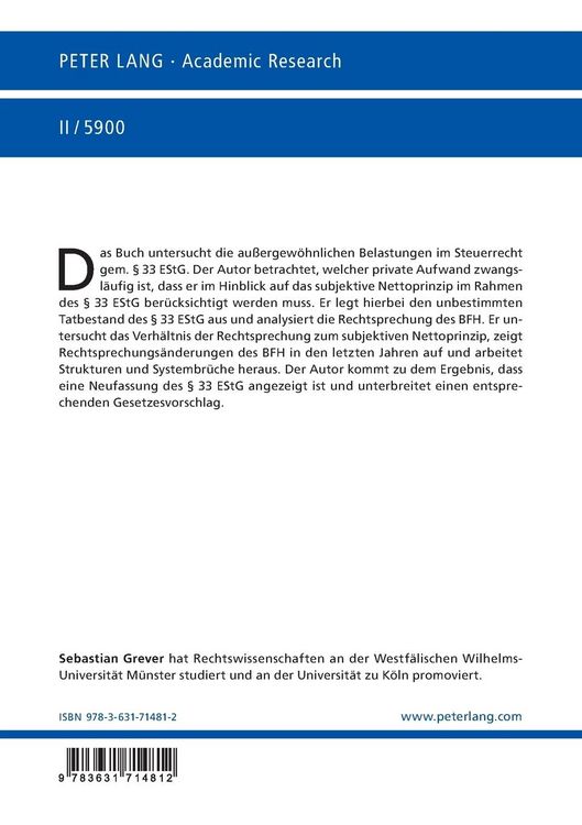 Produktbild: Au&szlig;ergew&ouml;hnliche Belastungen im Steuerrecht