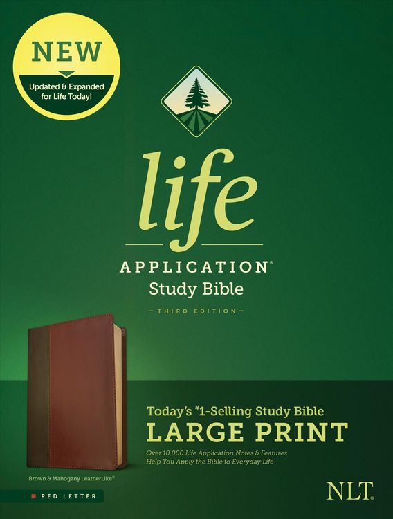 Produktbild: NLT Life Application Study Bible, Third Edition, Large Print (Red Letter, Leatherlike, Brown/Tan)