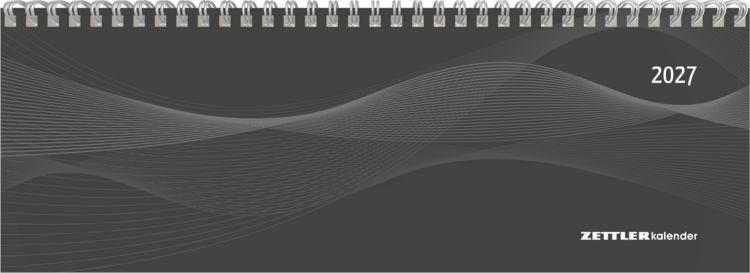 Produktbild: Tisch-Querkalender Profi schwarz 2027