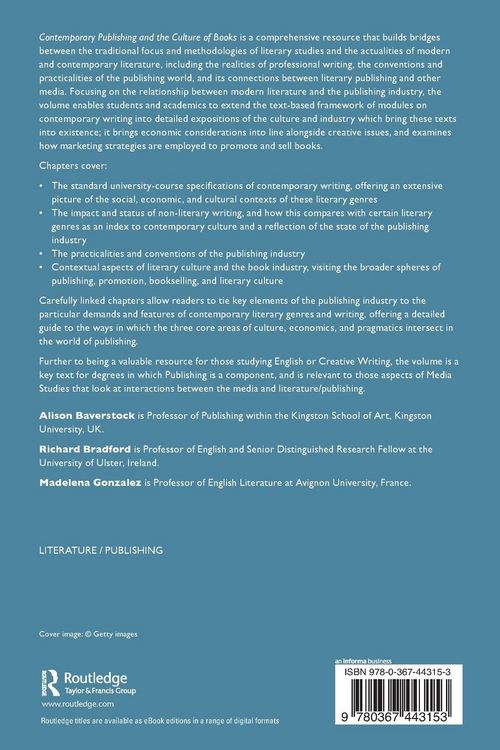 Produktbild: Contemporary Publishing and the Culture of Books